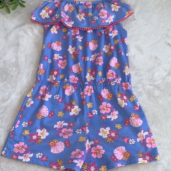 Tommy Bahama Blue Tropical Romper EUC Floral & Shells - Picture 9 of 15